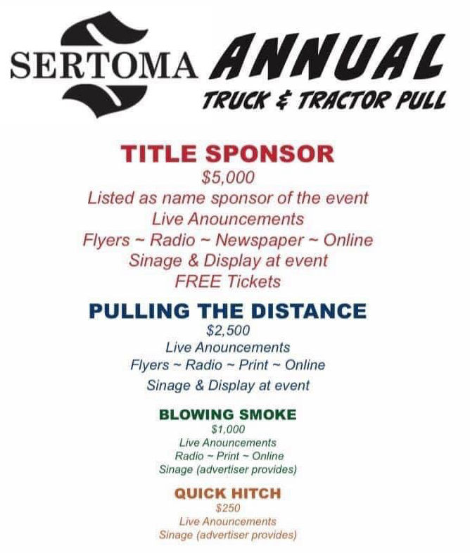 Sertoma Truck & Tractor Pull Sponsor Info